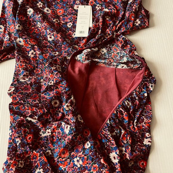 Veronica Beard Sz 12 Louella Floral Dress 100% Silk Elegant Berry Multicolor$648 - Picture 9 of 15